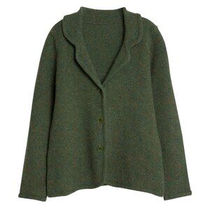 Sundazed (Belgium) Chevron Tweed Knit Bias Bound Cloverleaf Cardigan : M